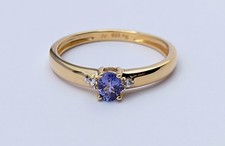 TANSANIT RING & Zirkone Gr. 20