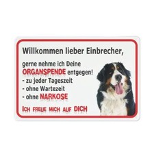 Blechschild Einbrecher Hund