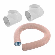 5 Meter Warmlufterteilerrohr 65mm + 2 x T Stück Grau TS-T von Truma