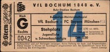 Ticket BL 80/81 VfL Bochum - FC Bayern München, Stehplatz Jugendliche