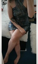 Zara Kleid Glitzer Neckholder