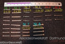 Balgnägel  -  Akkordeon Balg Ersatzteile , nails for accordion bellows, Set = 10