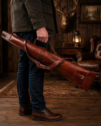 Leder gewehrtasche - leder,