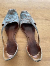 CYDWOQ Sandalen, Größe 37, Türkis,Leder