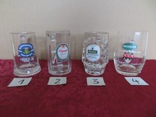 1x Bierkrug mit Werbung, WAHL aus Holzkirchner, Zogorla, Sinner ODER Wicküler