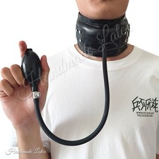 0,6 MM Latex Aufblasbares Halskorsett Zweischicht Rubber Fetisch Rollenspiel