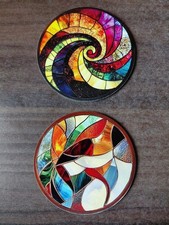 2 Untersetzer aus Holz