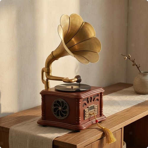 Grammophon lautsprecher tisch - grammophon,