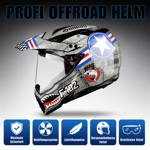Shark f102 integralhelm - f102, de+