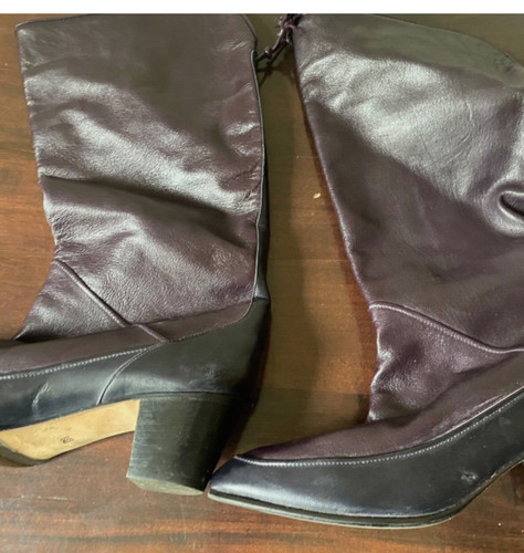 Leder stiefel rot - leder,