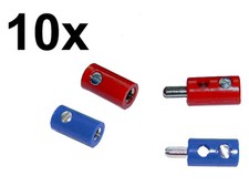 20 H0-Stecker + 20 Muffen rot