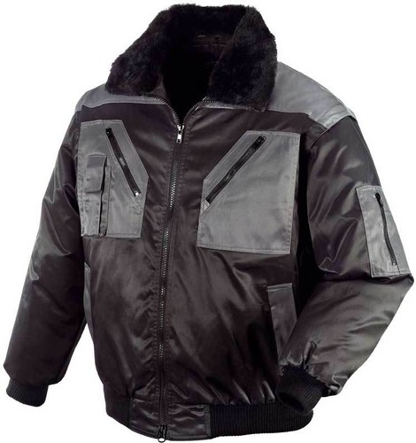 Grau schwarze pilotenjacke - grau-schwarze,