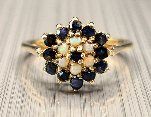 Vintage cluster ring gold - vintage,