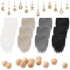 12-teiliges Wichtel Bart Zubehör für DIY Weihnachtsdeko, Ostern und Halloween