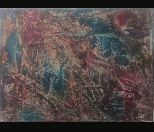 Encaustic bild auf malkarton - bild,