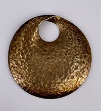 Designer Silber Anhänger, gehämmert, 925 Silber vergoldet (S 5255)