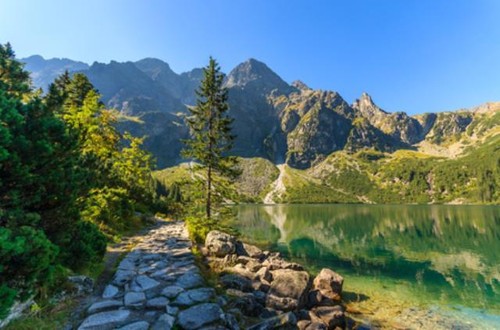 Wandbild grünwasser bergsee - wandbild:, grünwasser-bergsee
