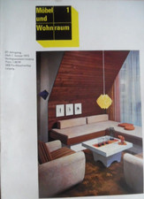 MÖBEL UND WOHNRAUM 1- 1973 Januar DDR Messe-Leipzig Raumtextilien Diele Schränke