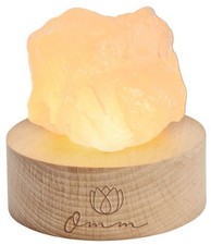 Omm for you LED-Kristall-Licht Rosenquarz Lampe