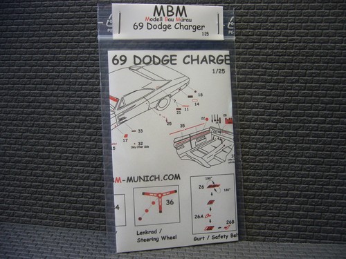 Fotoätzteil dodge charger - 69,