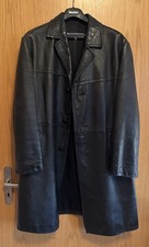 Vintage Ledermantel Herren - Echtleder - Made in Mongolia - Schwarz 80er/90er 