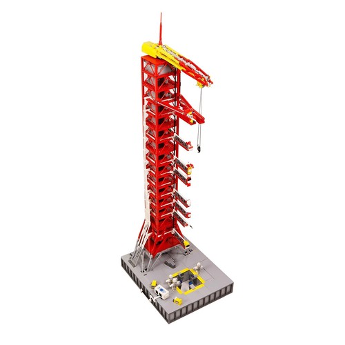 Red saturn launch tower - red,