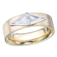 Oeding-Erdel Ring Diamanten Triangel-Schliff 750er Weiß- und Gelbgold