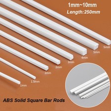 Abs styrol vierkantstab - styrol, weiß