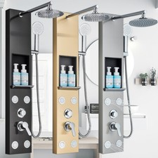Edelstahl duschpaneel duschset - edelstahl,
