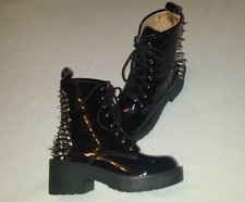 Nieten Lackleder Boots schwarz Gothic Metal  Gr. 36 Jeffrey Campbell Handmade