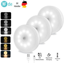 LED Nachtlicht mit Bewegungsmelder Dimmbar  PIR USB Akku Sensor Schrank 1-4 PACK