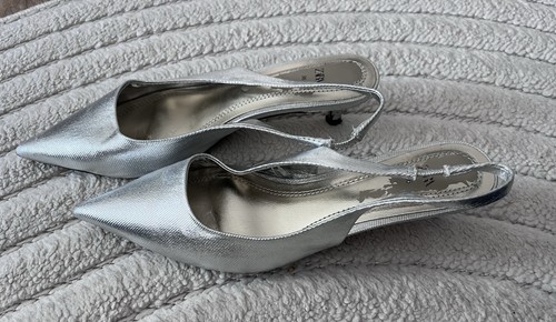Silberne spitzenpumps damen - silberne,