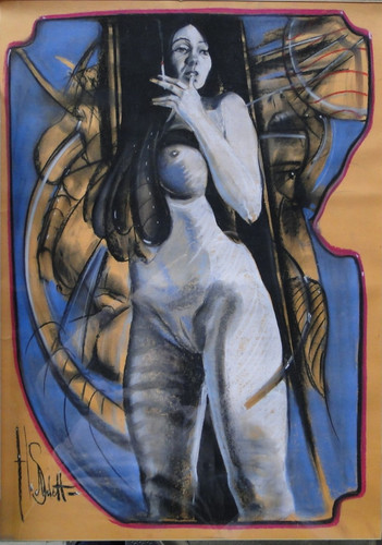 Akt frau pastell - ,, ,