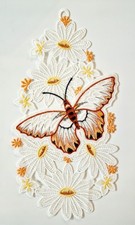 Scheibengardine Fensterbild Schmetterling Frühling Plauen Stickerei Saugnapf