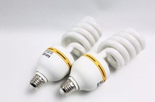 2er Set Spiral Tageslichtlampe 85W 5500K E27 Fotostudio Foto Videolampe Licht