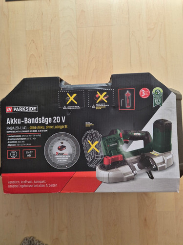 Parkside akku bandsäge pmba - akku,