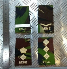 Original British Army Woodland DPM Camo REME Rank Slides sortiert - NEU