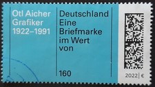 100. Geburtstag von Otto „Otl“ Aicher 2022 gestempelt Mi-Nr. 3688