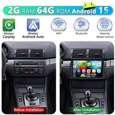 Für BMW E46 3er 318 320 325 M3 Apple Carplay Autoradio Android 15 GPS Navi 2+64G