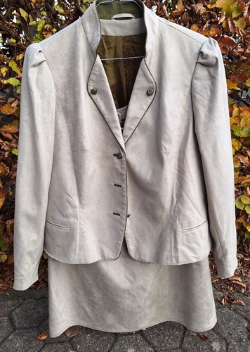 Damenkostüm beige grau - damenkostüm,, beige-grau