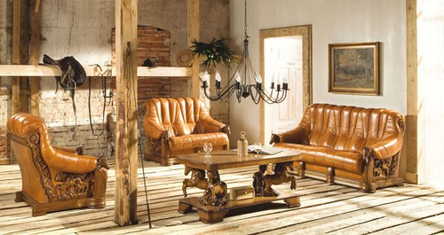 Antik stil ledersofa couch - antik,