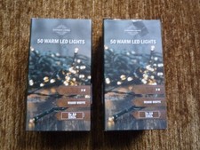 2x Mini Lichterkette mit 50 Warmweißen Leds