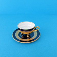 Mokkatasse Echt Kobalt Ilmenau Graf von Henneberg Porzellan Sammeltasse Vintage