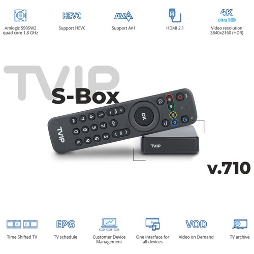 Tvip box 710 - s-box, v.710