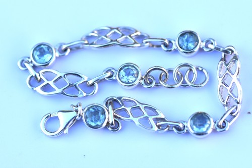 Sterlingsilber blauer topas - sterlingsilber,