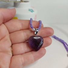 Amethyst herz kette lila - kette,