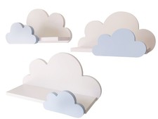 Wolken wandregal 3er - 3er, set