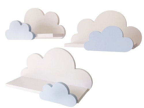 Wolken wandregal 3er - wolken, moli