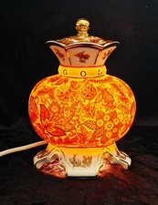 Goebel-Hummel Porzellan Rauchverzehrer/Lampe - Blumen Motiv - H. 17,5 cm.