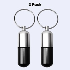 2X Metall Pillendose Aluminium Tablettendose Box Hülle Medikamentendose Dose